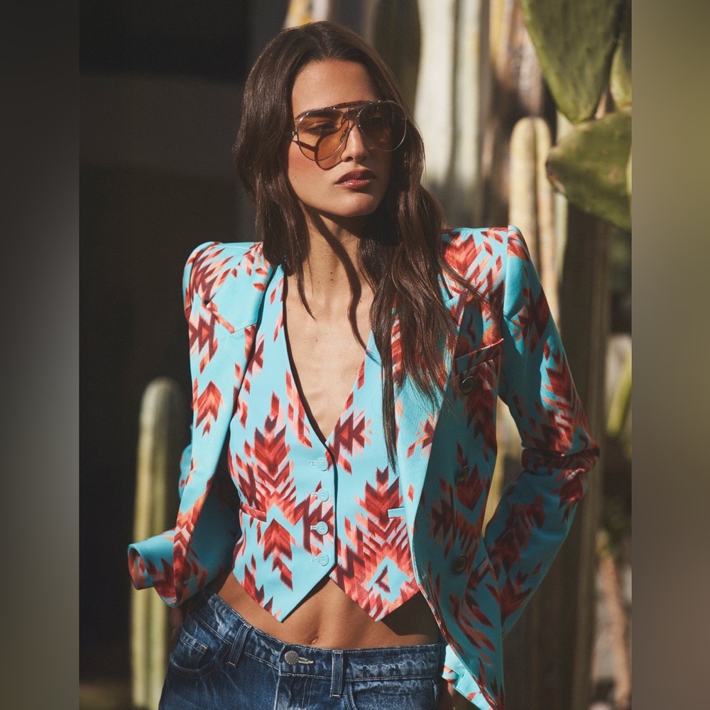 NWT $675 L'Agence Marie Double-Breasted Blazer